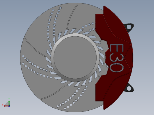 碟刹 3D模型（SolidWorks设计后视缩略图