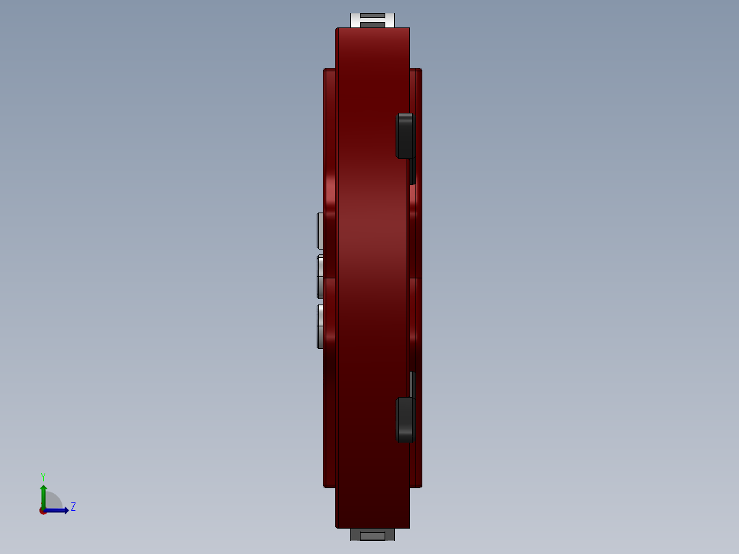 碟刹 3D模型（SolidWorks设计左视图