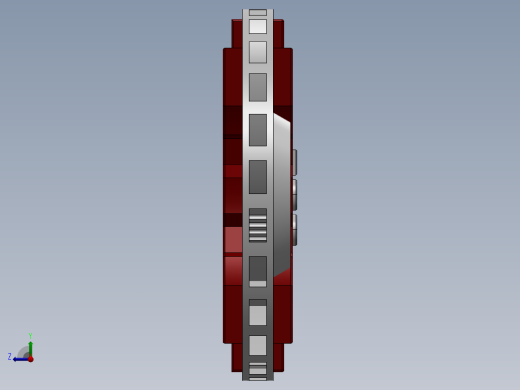 碟刹 3D模型（SolidWorks设计右视缩略图