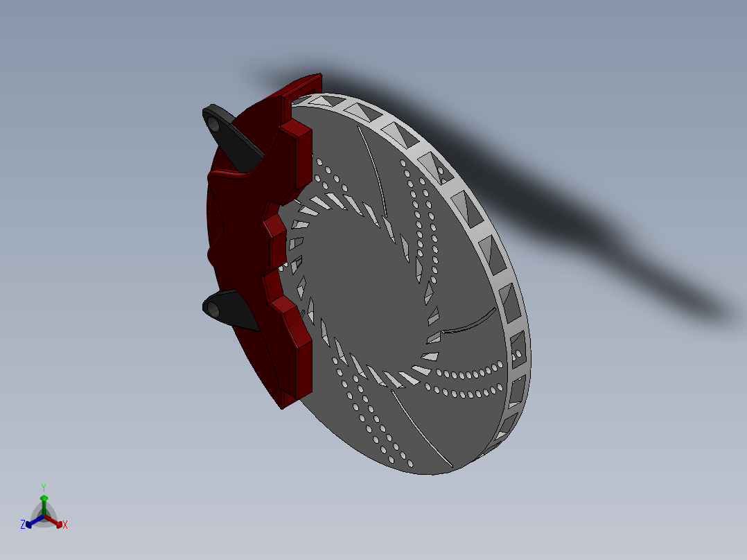 碟刹 3D模型（SolidWorks设计正等轴测图
