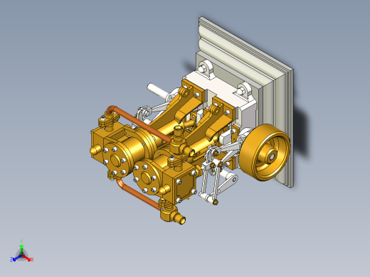 双汽缸蒸汽发动机