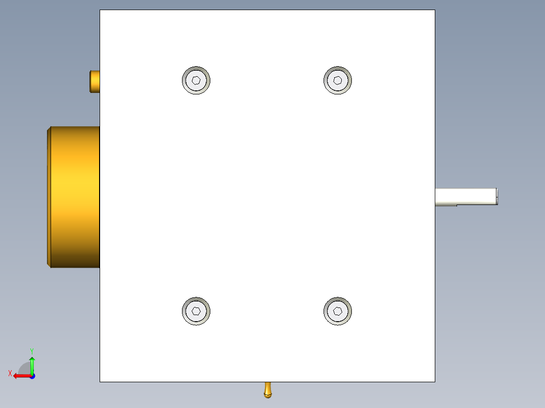 双汽缸蒸汽发动机后视图