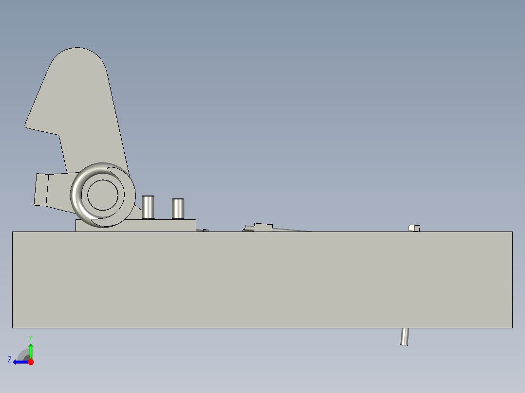 YK-ZCQ-00阻车器装配右视图