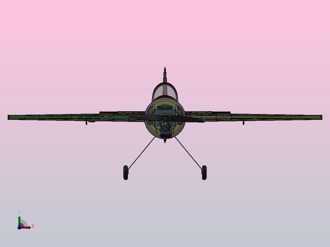 雅克55航模飞机前视图