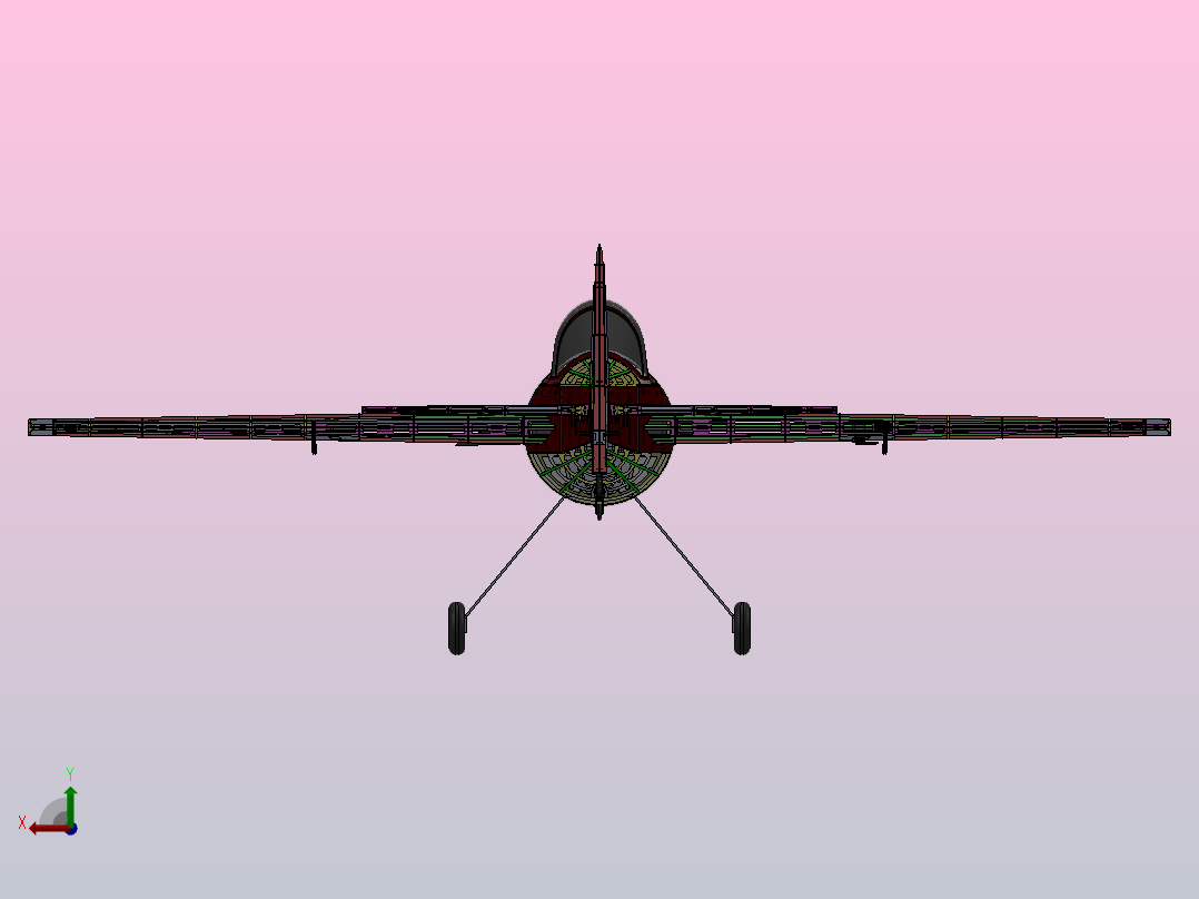 雅克55航模飞机后视图