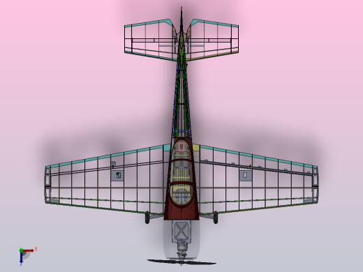 雅克55航模飞机俯视缩略图