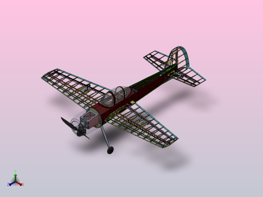 雅克55航模飞机正等轴测缩略图