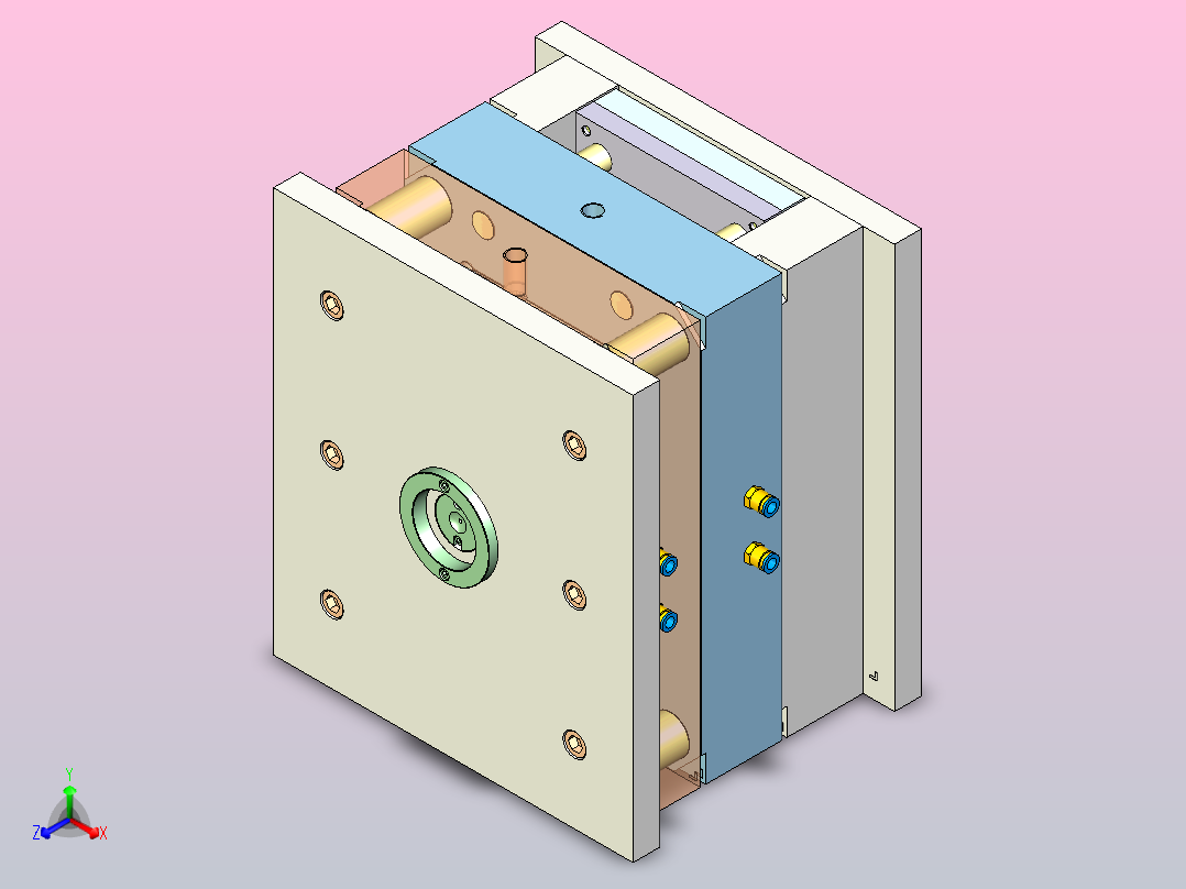 飞机尾翼配件注塑模具设计 3D+CAD+说明书主视图