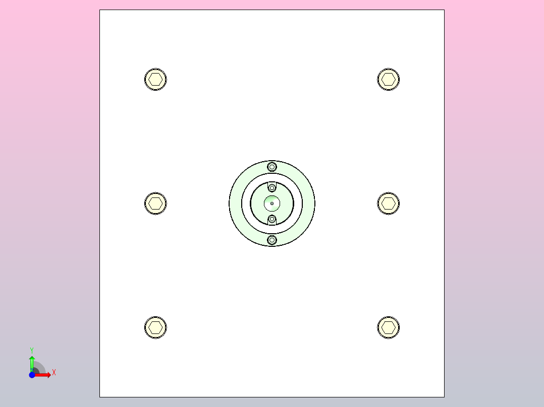 飞机尾翼配件注塑模具设计 3D+CAD+说明书前视图