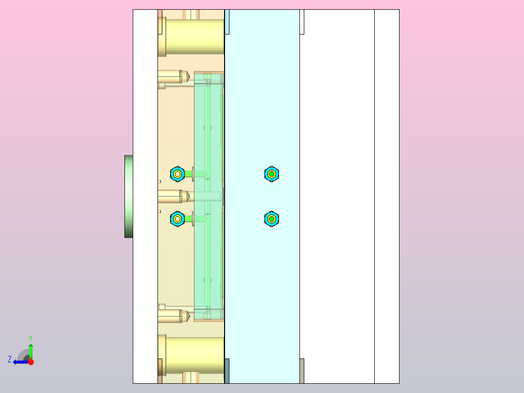 飞机尾翼配件注塑模具设计 3D+CAD+说明书右视图