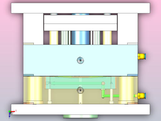 飞机尾翼配件注塑模具设计 3D+CAD+说明书俯视缩略图