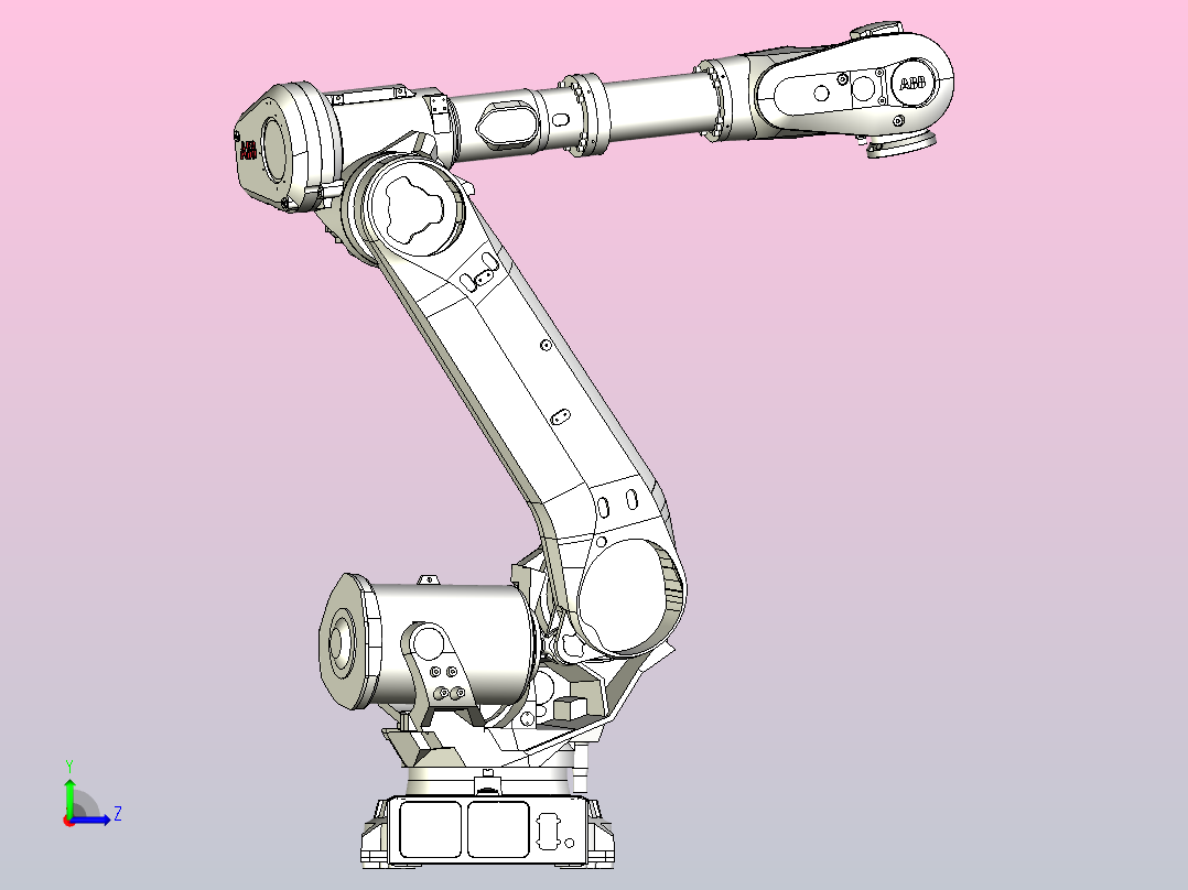 ABB机器人IRB 6700 3.2M米左视图