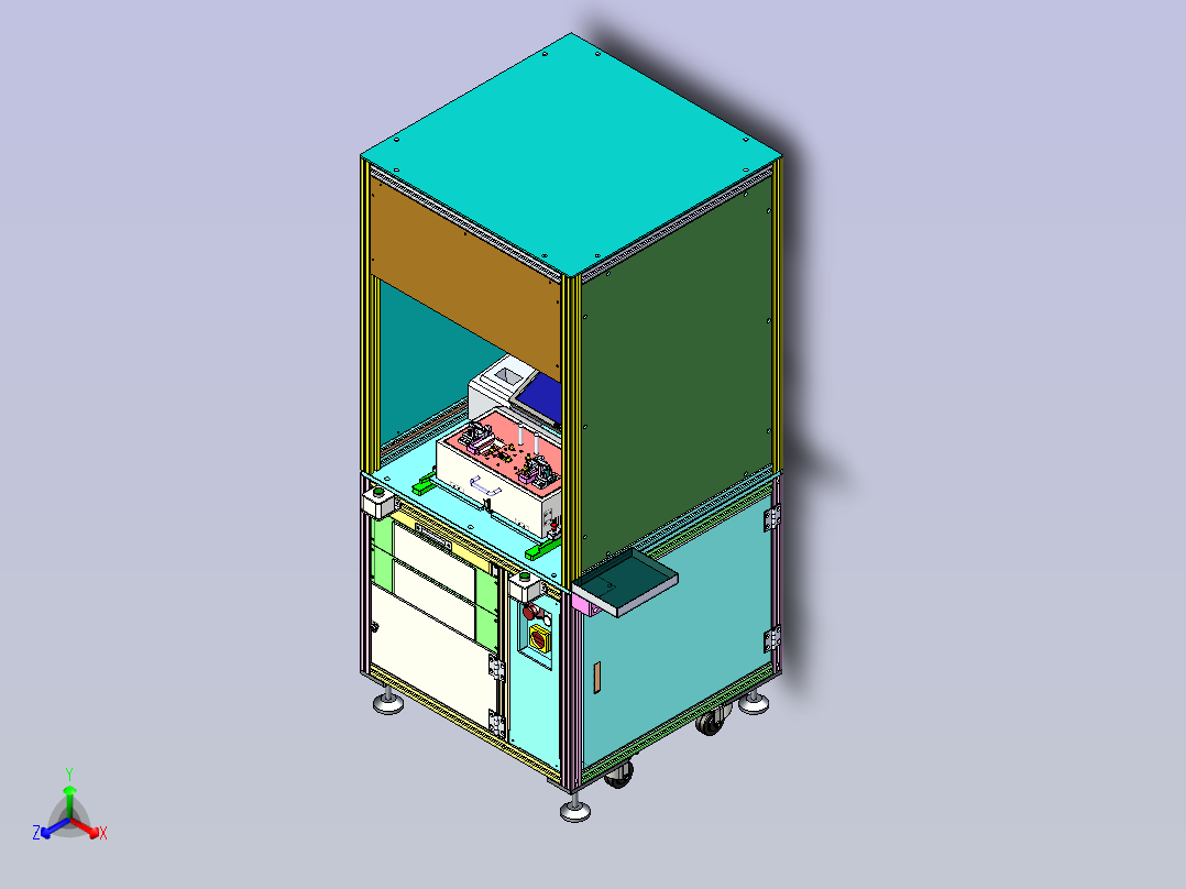 汽车音响检测设备3D模型主视图