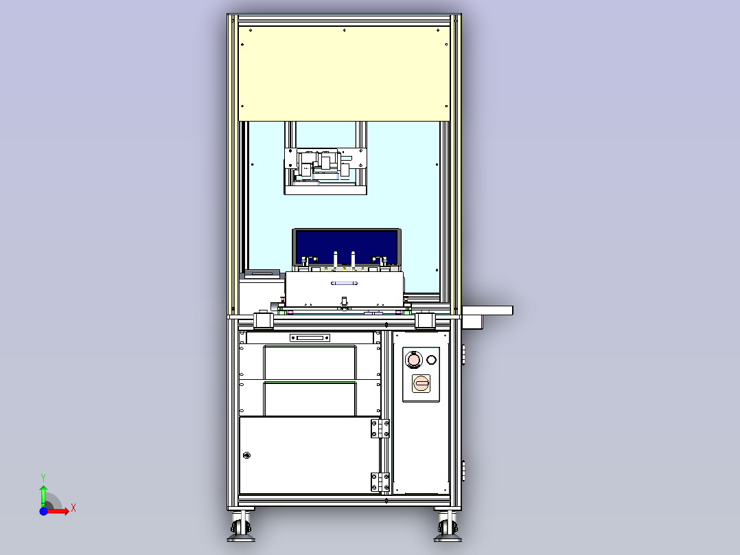汽车音响检测设备3D模型前视图