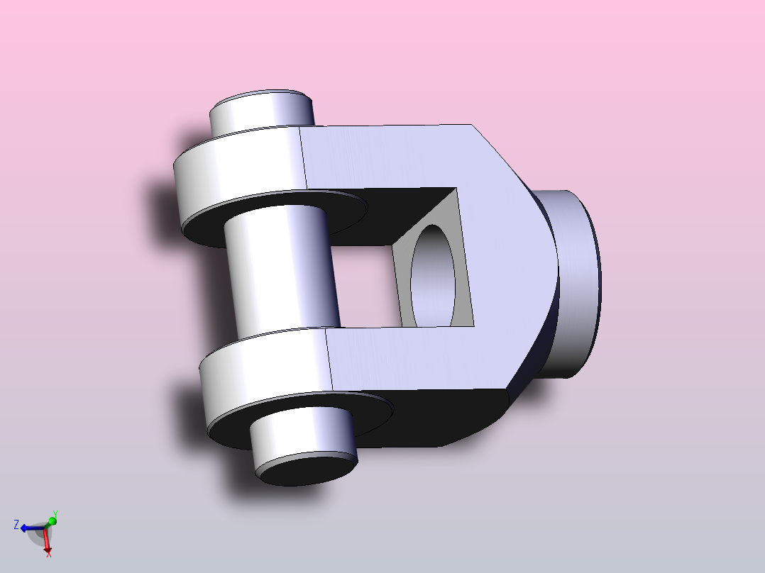 气缸附件Y-10M双肘接头主视图