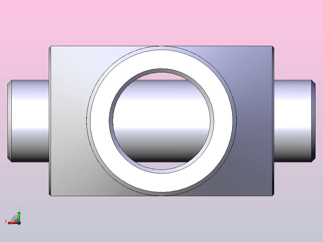 气缸附件Y-10M双肘接头后视图