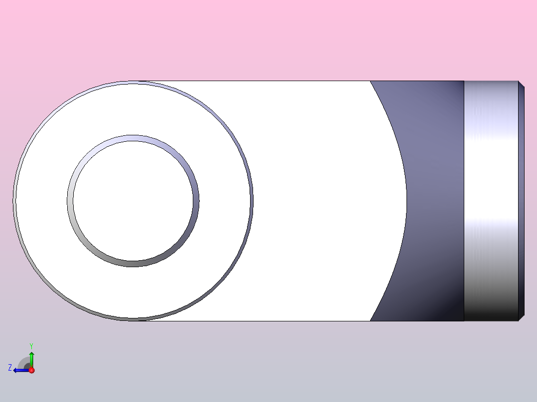 气缸附件Y-10M双肘接头右视图