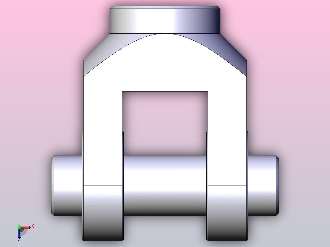 气缸附件Y-10M双肘接头俯视图