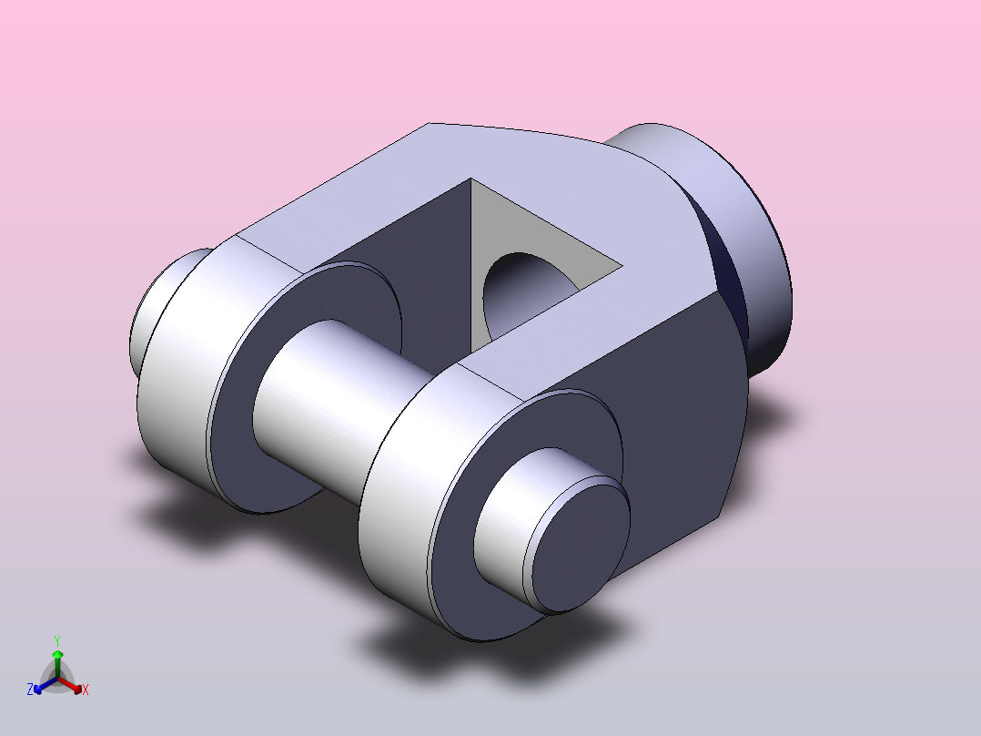气缸附件Y-10M双肘接头正等轴测图