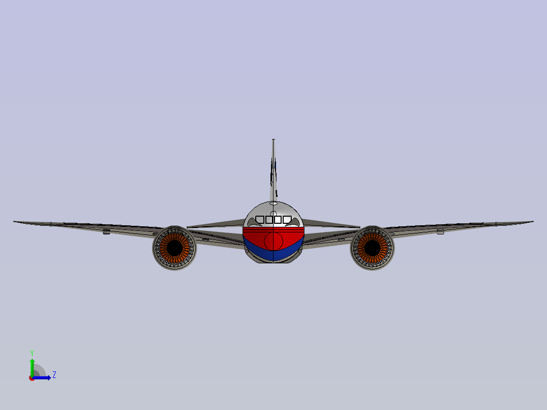 波音MH370左视图