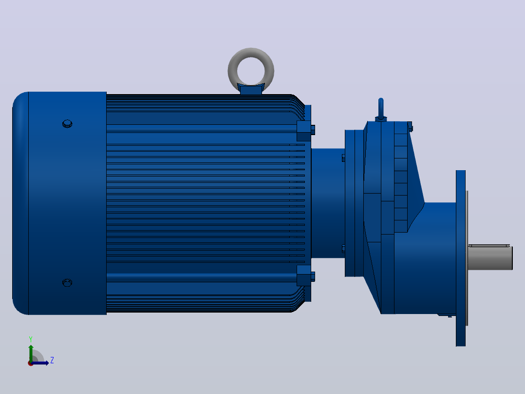 RXF87法兰轴伸式安装斜齿轮减速机RX87-Y18.5-4P-180M-M1-0°-Φ300左视图