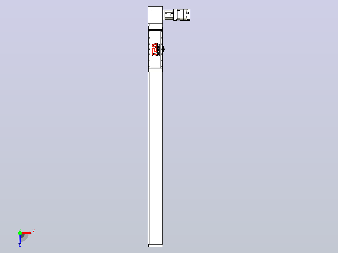 伺服电机集成皮带传动直线执行器TPA-OCB-120-224-L1250-DL-J90-N3俯视图