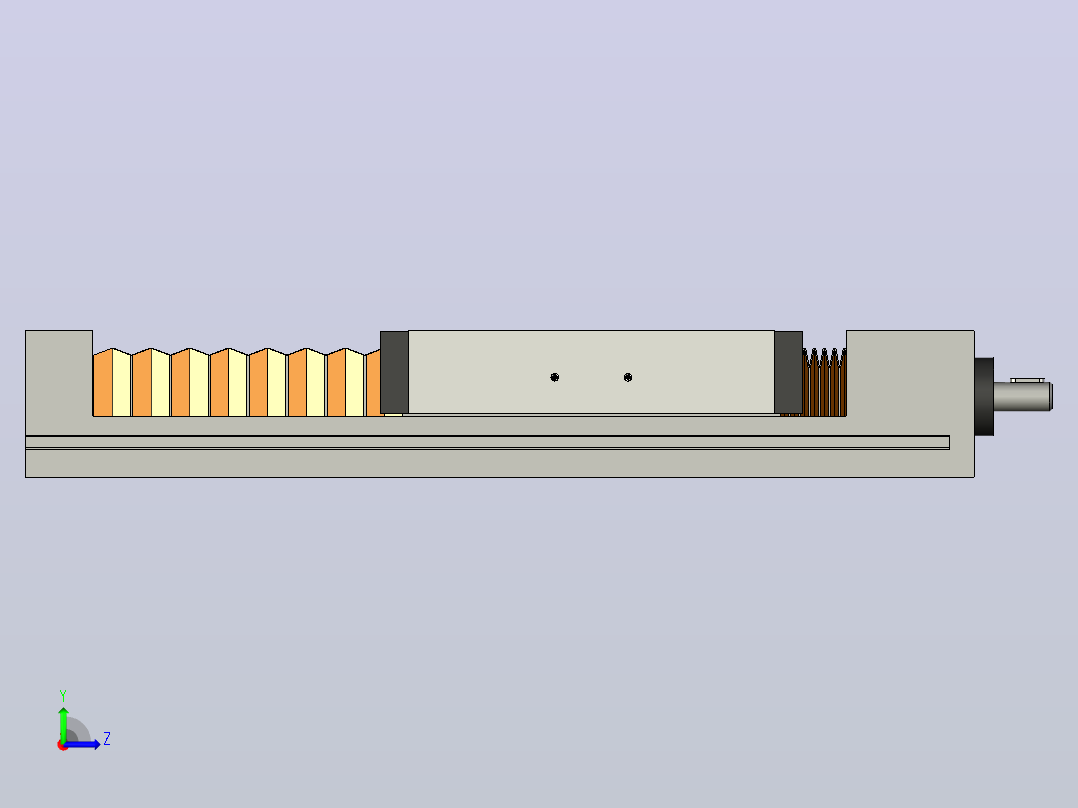 小型数控机床SCHUNK A-15-B-155的y轴运动左视图