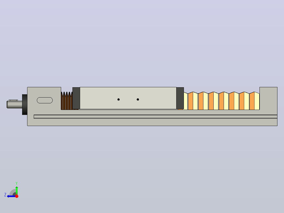 小型数控机床SCHUNK A-15-B-155的y轴运动右视图