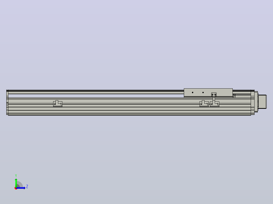MT136BS半封闭丝杆滑台[MT136BS.L#.450.BL.P40.C3]左视图