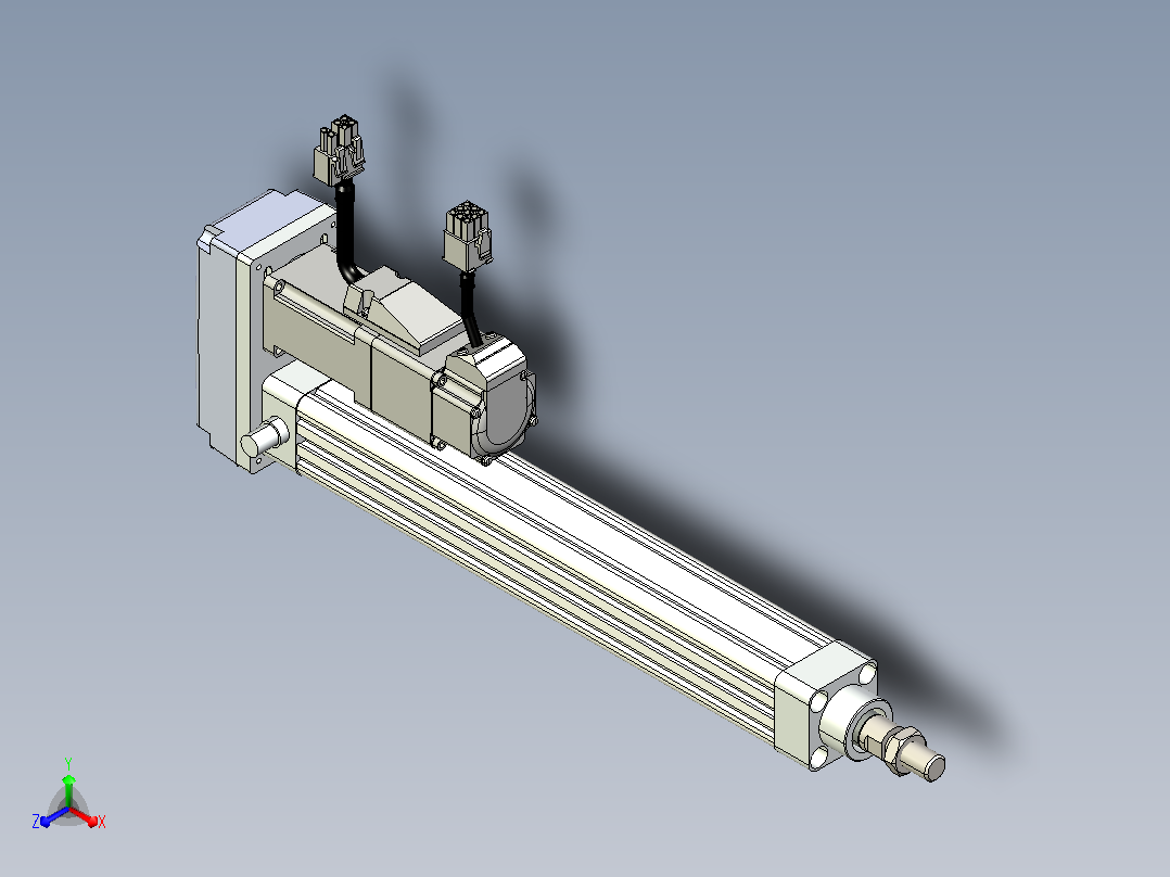 轻载电动缸TPA-ESR25-1002C-L200-MR-TC-W-P10-C3主视图