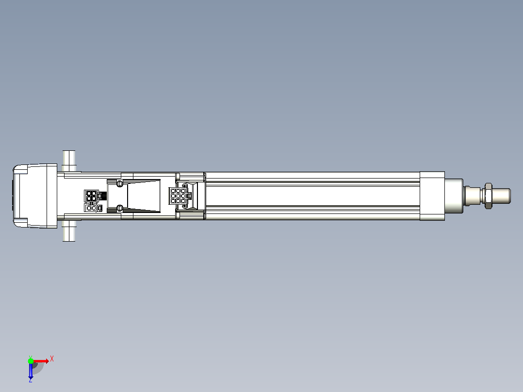 轻载电动缸TPA-ESR25-1002C-L200-MR-TC-W-P10-C3俯视图