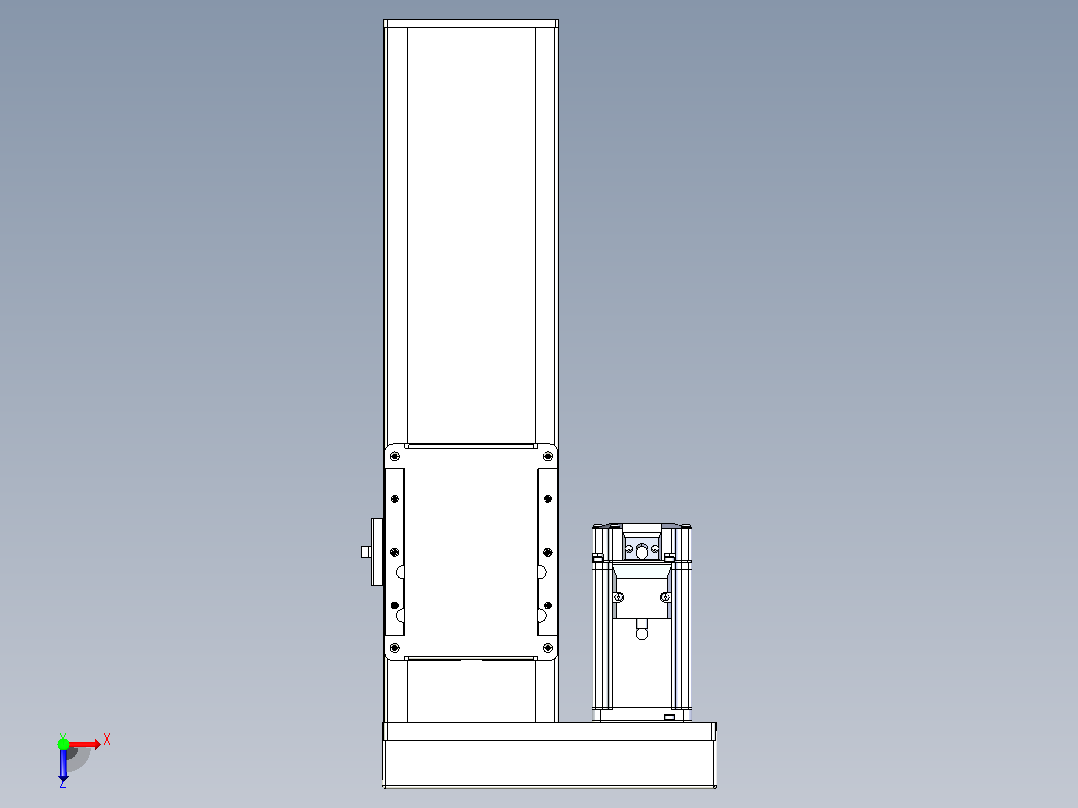 滚珠丝杠直线轴带导轨全封闭TPA-HCR-105D-1610C-L200-MR-C-P40-N3俯视图