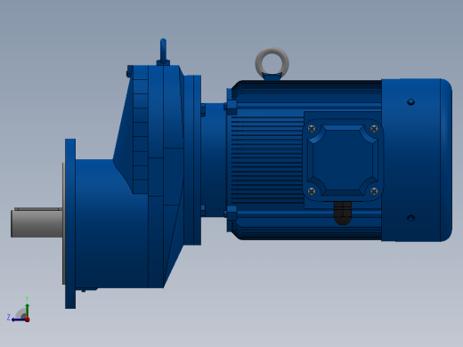 RXF87法兰轴伸式安装斜齿轮减速机RX87-Y4-4P-112M-M1-0°-Φ250右视缩略图