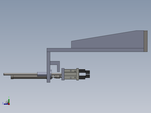 气缸加导杆式取料结构sw12可编辑右视缩略图