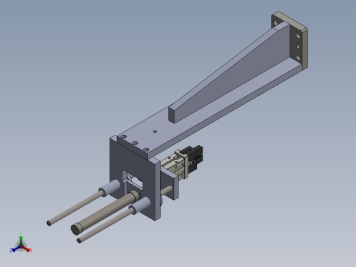 气缸加导杆式取料结构sw12可编辑正等轴测缩略图