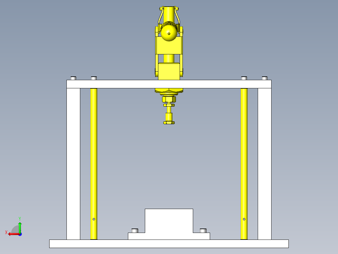定位夹具后视图