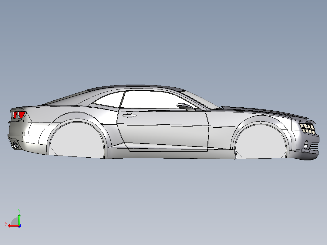 大黄蜂车体外形后视图