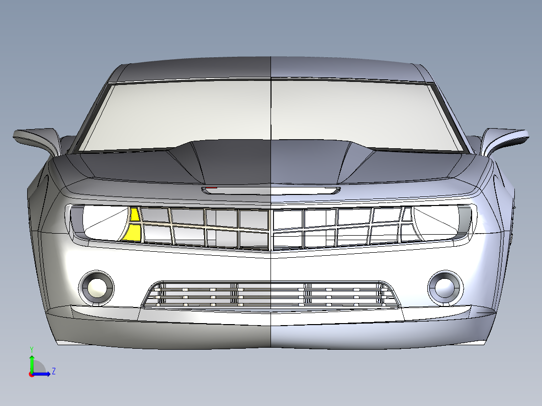 大黄蜂车体外形左视图