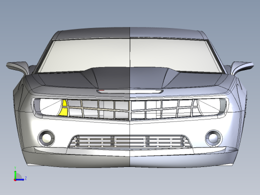 大黄蜂车体外形左视缩略图