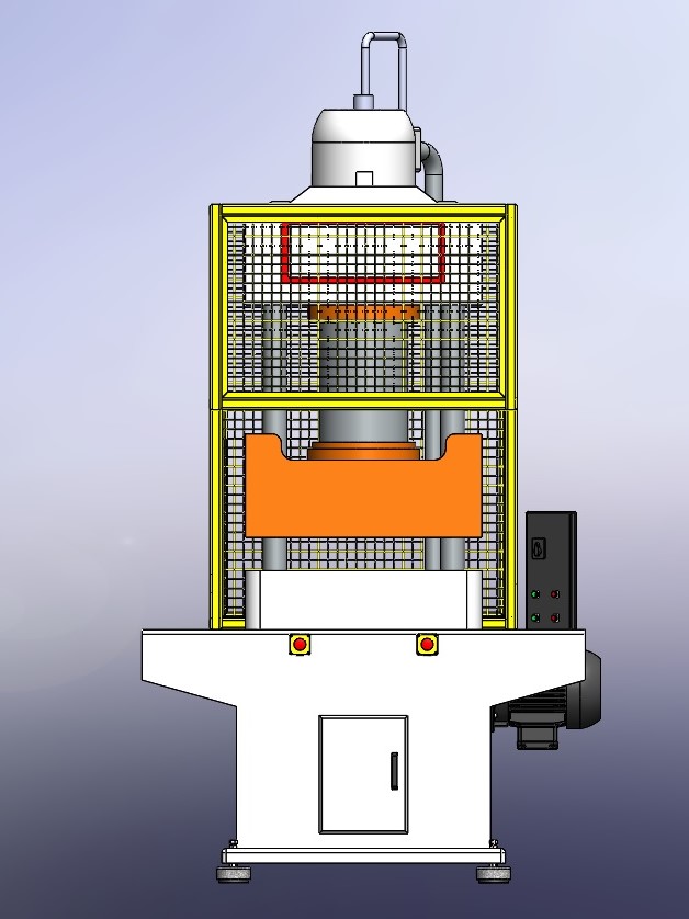 Prensa eka 100T液压机3D数模图纸 STEP格式