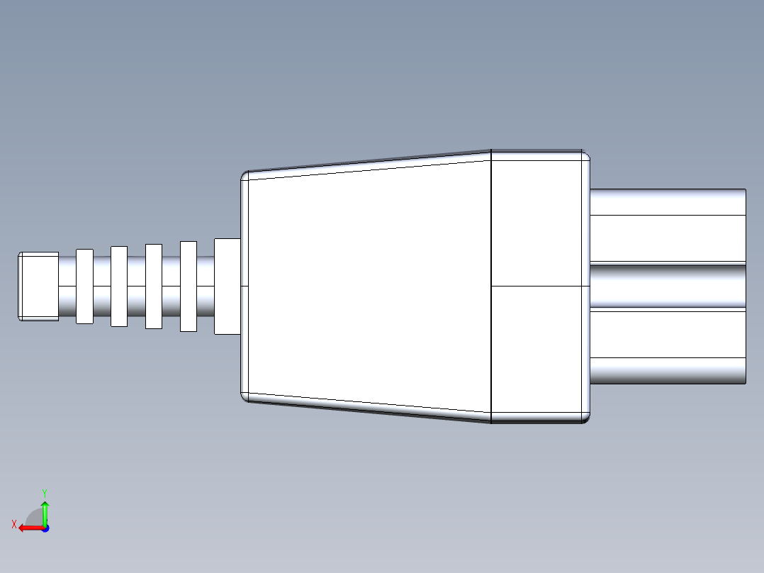 电源插头后视图