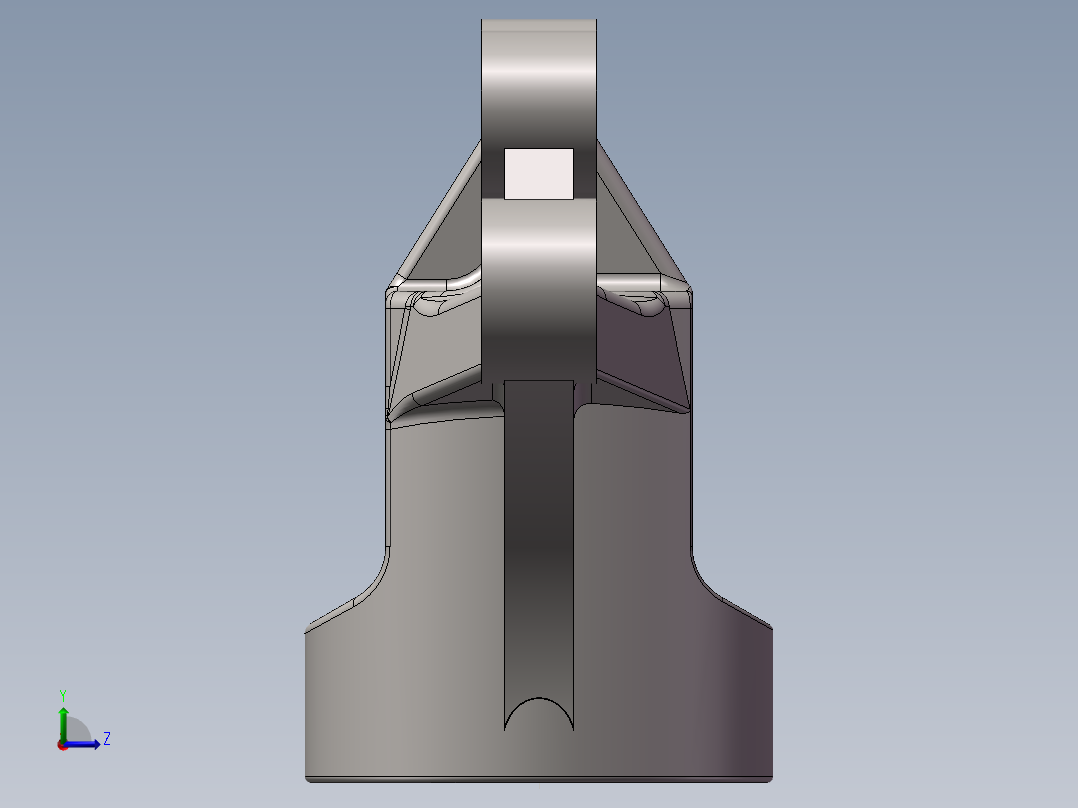 铸件法兰3D模型左视图
