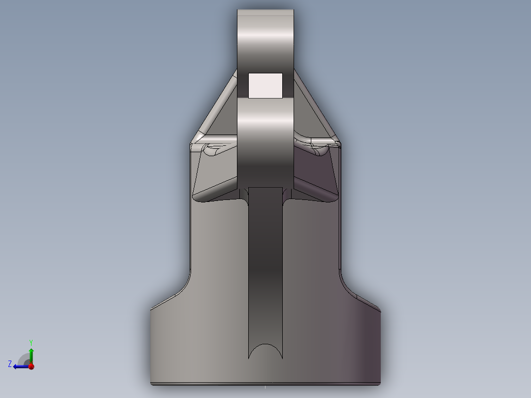 铸件法兰3D模型右视图