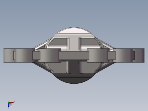 铸件法兰3D模型俯视缩略图