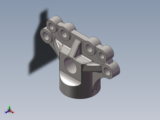 铸件法兰3D模型正等轴测缩略图