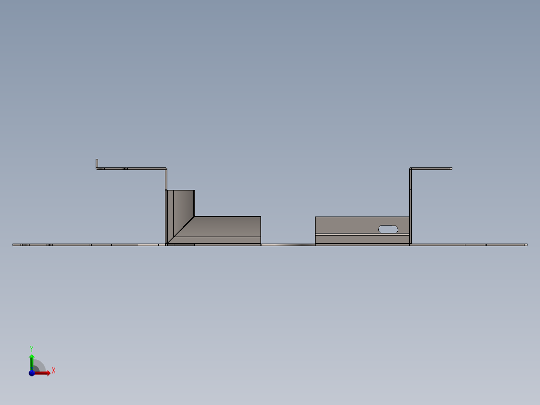 solidworks 金属板组件框架前视图