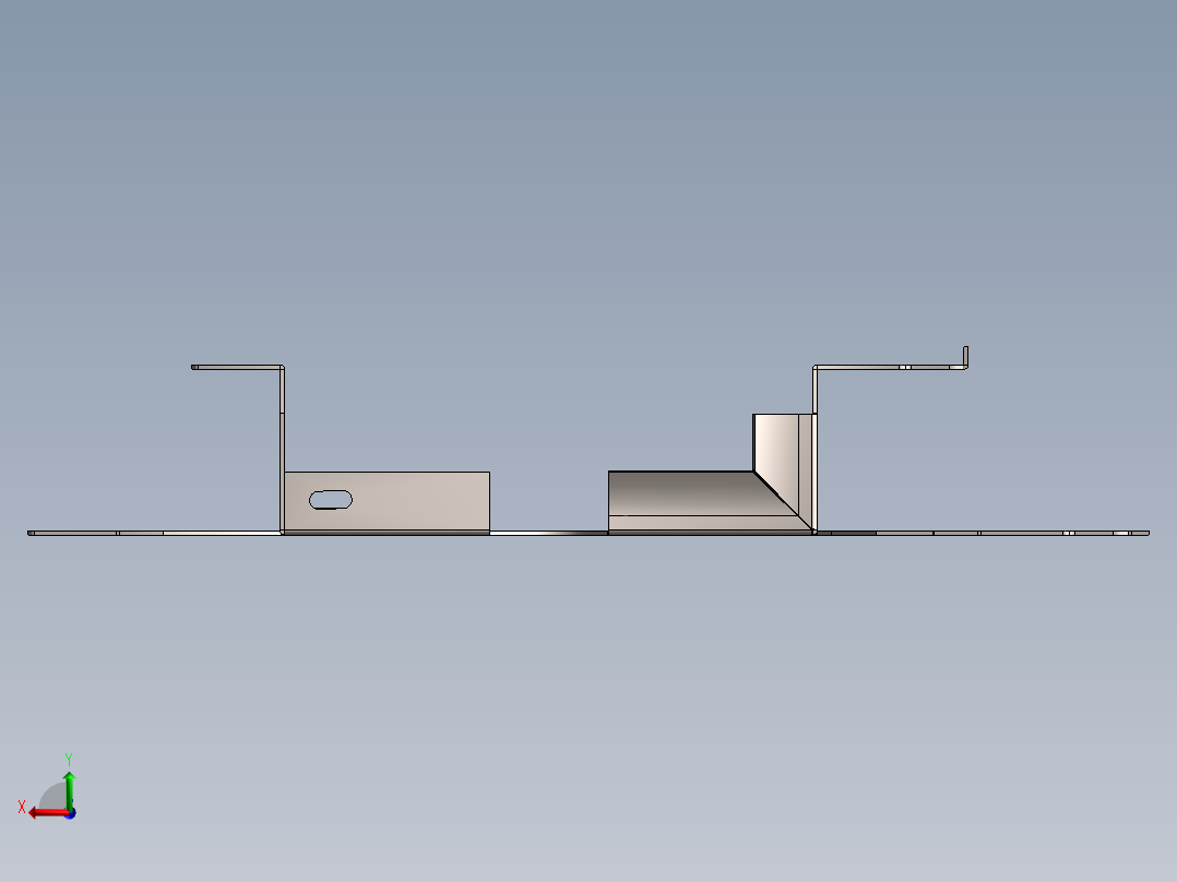 solidworks 金属板组件框架后视图