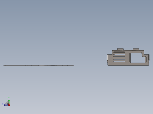 solidworks 金属板组件框架右视缩略图