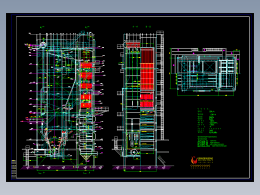 130t／h循环流化床锅炉详图