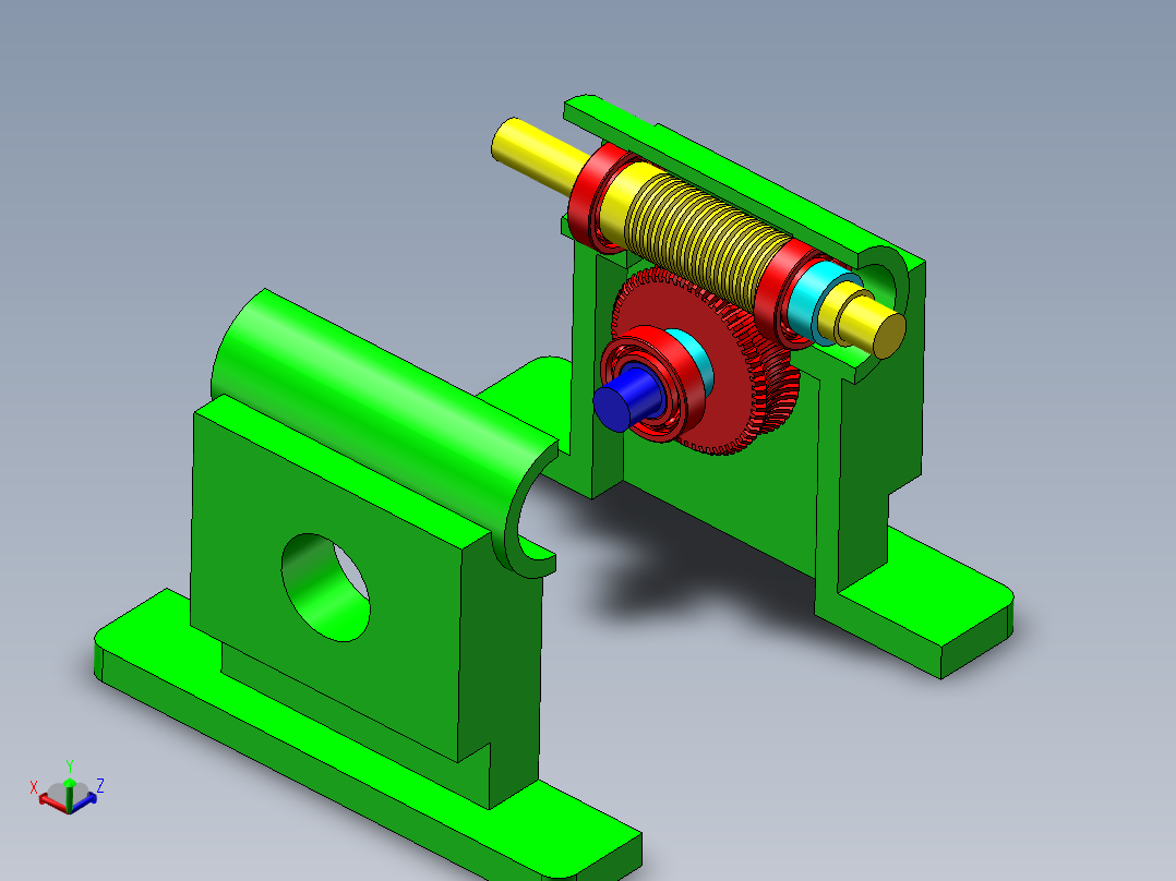蜗轮蜗杆变速器主视图
